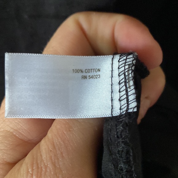 Classic Black Button Down Shirt Sheer Size L - Picture 9 of 10